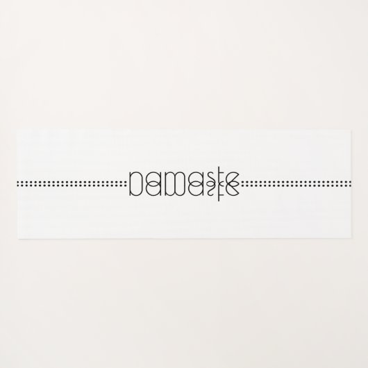 ナマステまたはエイリアングリフとしての名前ユニーク白 ヨガマット (裏面(横))