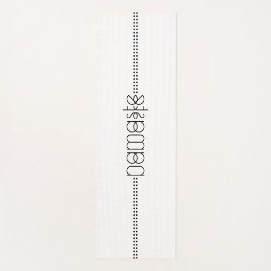 ナマステまたはエイリアングリフとしての名前ユニーク白 ヨガマット (正面)