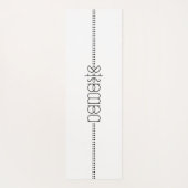 ナマステまたはエイリアングリフとしての名前ユニーク白 ヨガマット (裏面)