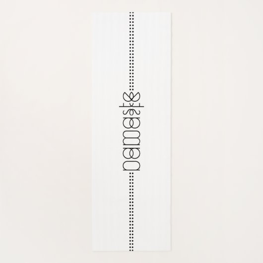 ナマステまたはエイリアングリフとしての名前ユニーク白 ヨガマット (裏面)