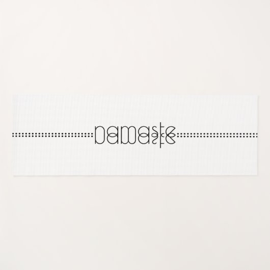 ナマステまたはエイリアングリフとしての名前ユニーク白 ヨガマット (正面(横))