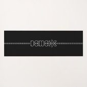 ナマステまたはユーザー名をエイリアングリフユニークブラック ヨガマット (裏面(横))