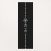 ナマステまたはユーザー名をエイリアングリフユニークブラック ヨガマット (正面)