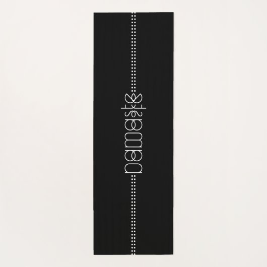 ナマステまたはユーザー名をエイリアングリフユニークブラック ヨガマット (裏面)