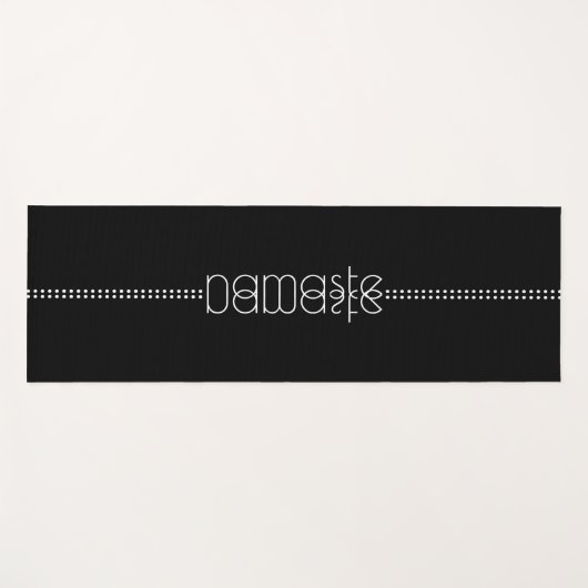 ナマステまたはユーザー名をエイリアングリフユニークブラック ヨガマット (正面(横))