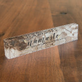 ナマステアクリルデスク名プレート デスクネームプレート (側面)