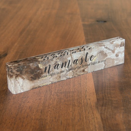 ナマステアクリルデスク名プレート デスクネームプレート (側面)