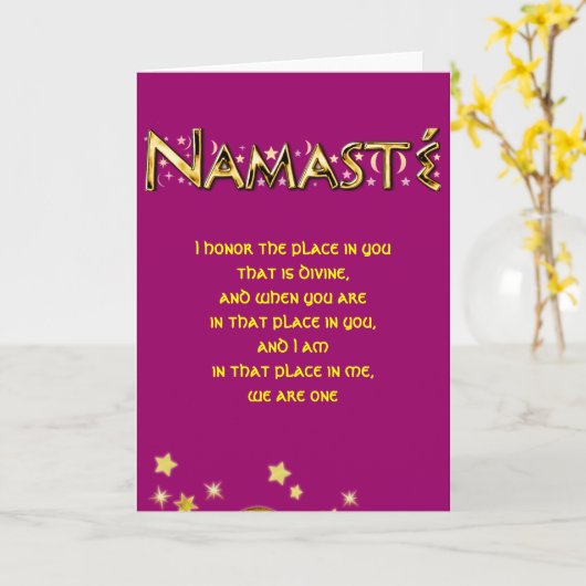 ナマスティ カード (黄色い花)