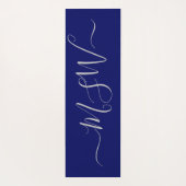 ナマステイニシャルパーソナライズ青の両面ヨガマット ヨガマット (裏面)