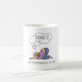 ナマステインベッドおもしろいヨガマ男性へグ コーヒーマグカップ