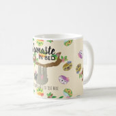 ナマステインベッドキュートスロッスヨガマグパーソナライズされた コーヒーマグカップ (正面右)