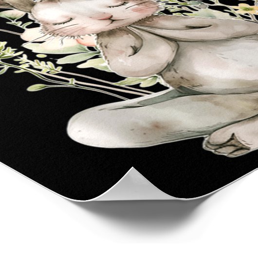 ナマステイースターラビットゼンヨガインナーピーススピリット ポスター (角)