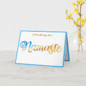 ナマステエレガントゼンヨガスピリチュアルグリーティング カード (黄色い花)