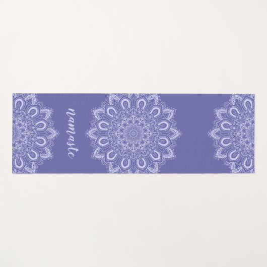 ナマステエレガントパープルブルーマンダラ ヨガマット (正面(横))