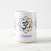 ナマステオウムオム&ロータス角柱式レインボー コーヒーマグカップ (中央)