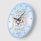 ナマステオウム(Om)ロータス角柱装飾品 ラージ壁時計 (傾斜)