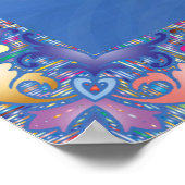 ナマステオウムOm & Lotus with Rainbowヴィンテージ 縁ど ポスター (角)