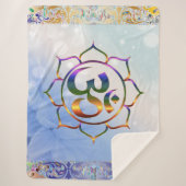 ナマステオムロータスレインボースピリチュアルヴィンテージ シェルパブランケット (正面)