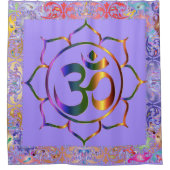 ナマステオムロータスレインボーヴィンテージショーシャワーカルタ シャワーカーテン (正面)