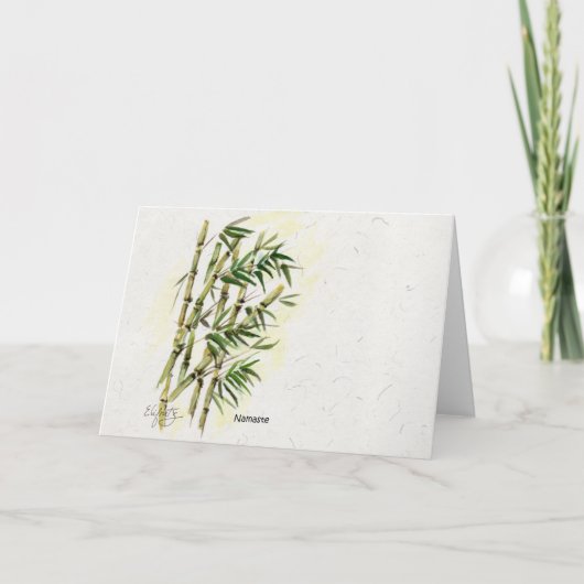 ナマステオン竹敬意と丁寧な挨拶 カード (正面)