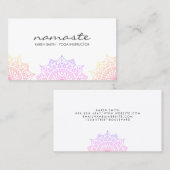 ナマステカラフルヨガトライバルパターン 名刺 (正面/裏面)