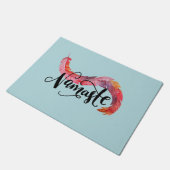 ナマステカラフル羽 ドアマット (アングル)