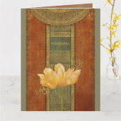 ナマステグリーティングカード カード (黄色い花)