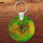 ナマステグリーン金ゴールドキーチェーン キーホルダー (正面)