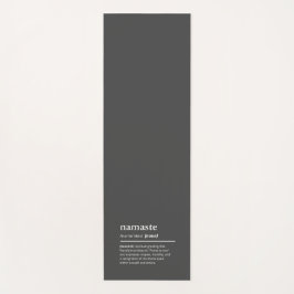 ナマステグレイ黒シンプルモダン辞書 ヨガマット