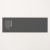 ナマステグレイ黒シンプルモダン辞書 ヨガマット (正面(横))