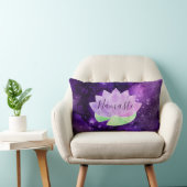 ナマステコズミックパープルロータスフラワーシック ランバークッション (椅子)