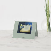 ナマステサンキューブルーエレガントフローラデザイン カード (裏面)