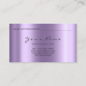 ナマステジョガホリスティックアポイントメント紫 予約カード (裏面)