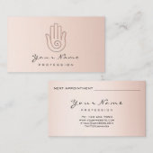 ナマステジョガリフレクソロジーピンクロゴアポイントメントカード 予約カード (正面/裏面)