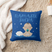 ナマステスカおもしろいベビーヨガ禅マスター クッション (ブランケット)