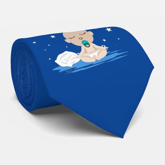 ナマステスカおもしろいベビーヨガ禅マスター ネクタイ (ロール)