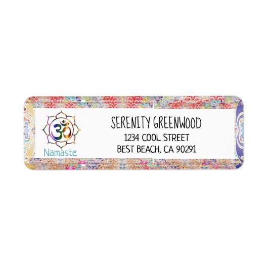 ナマステスピリチュアルオウムオムロータスとヴィンテージ縁ど ラベル (正面)