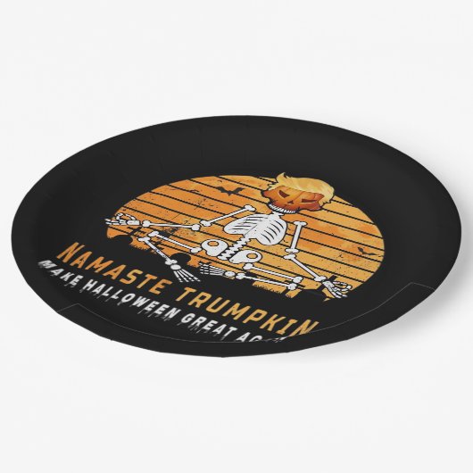 ナマステトランプキンメイクハロウィン素晴らしリニューメディタ ペーパープレート (アングル)
