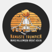 ナマステトランプキンメイクハロウィン素晴らしリニューメディタ ラウンドシール (正面)