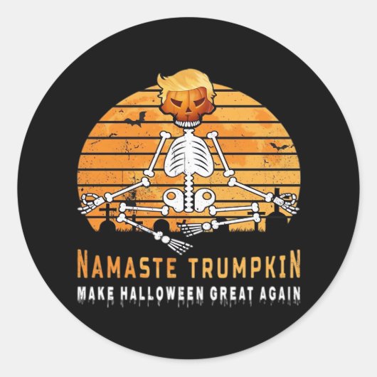 ナマステトランプキンメイクハロウィン素晴らしリニューメディタ ラウンドシール (正面)