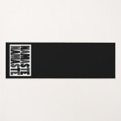 ナマステナマステ白黒 ヨガマット (正面(横))