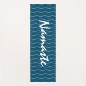 ナマステパターンフィットネスヨガエクササイズブルーグリーン ヨガマット (正面)