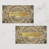 ナマステパターン | ゴールデンメタルフレーム 名刺 (正面/裏面)