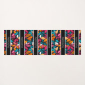 ナマステパーソナライズされた幻想的な花柄 ヨガマット (裏面(横))