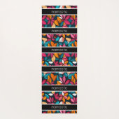 ナマステパーソナライズされた幻想的な花柄 ヨガマット (裏面)