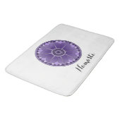 ナマステパープルフラワースピリチュアルロータスマンダラ バスマット (アングル)