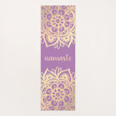 ナマステパープル&金ゴールドマンダラフラワーズ ヨガマット (裏面)