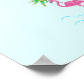 ナマステビーチフラミンゴス禅ヨガおもしろいアートポスター ポスター (角)