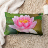 「ナマステピンクの水百合」（写真付） ランバークッション (ブランケット)