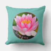 ナマステピンクウォーターリリー花装飾用クッション クッション (正面)
